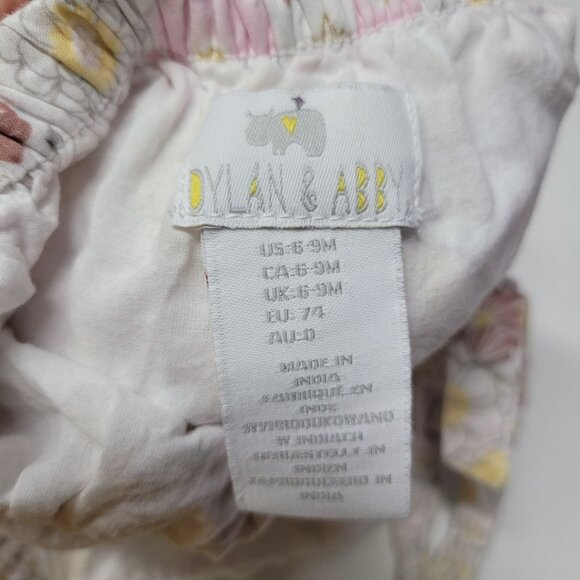 Dylan & Abby Baby One Piece Summer Wrap Straps Buttons Snaps Overalls 6-9 Months - Picture 3 of 8